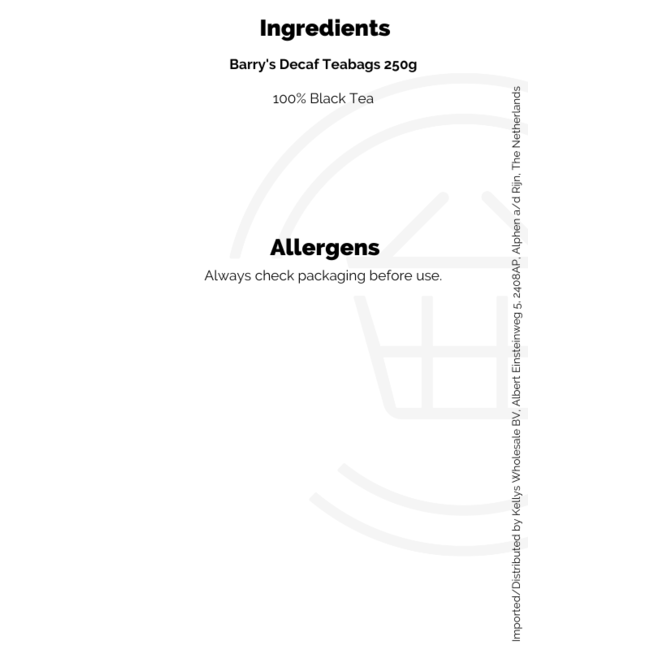 Barry's Tea Decaf Teabags 80's 250g