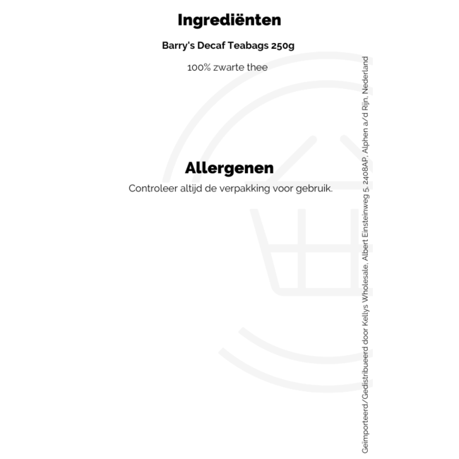 Barry's Tea Decaf Teabags 80's 250g