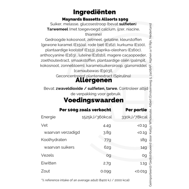 Maynard Bassetts  Liquorice Allsorts 130g