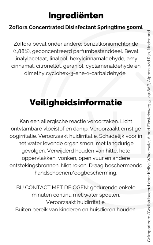 Zoflora Concentrated Disinfectant Springtime 500ml Kellys Expat Shopping