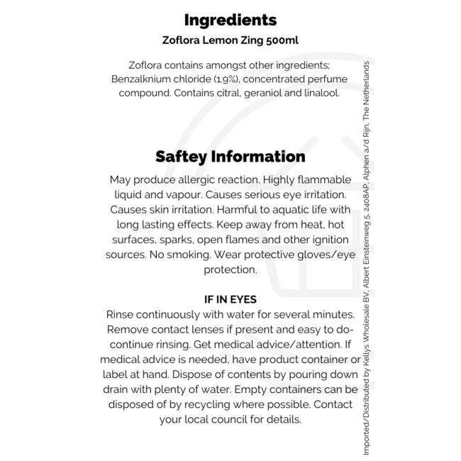 Zoflora Concentrated Disinfectant Lemon Zing 500ml