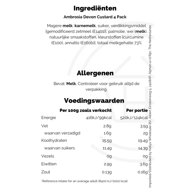Ambrosia Devon Custard 4pk