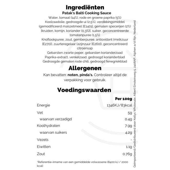 Patak's Balti Cooking Sauce 450g