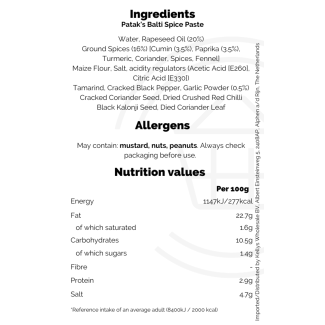 Patak's Balti Spice Paste 283g