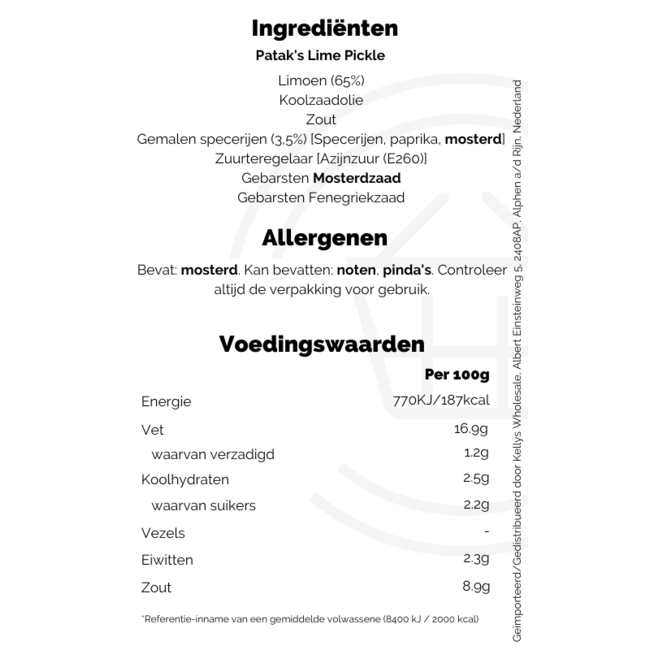 Patak's Lime Pickle 283g