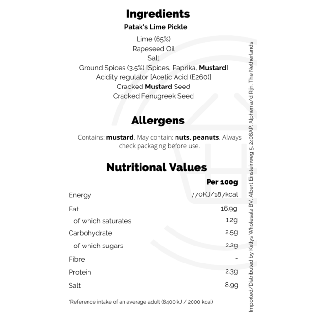 Patak's Lime Pickle 283g