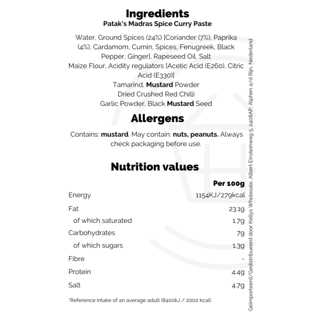 Patak's Madras Spice Paste 283g