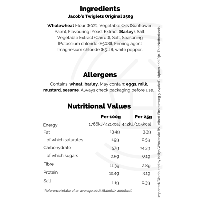 Jacob's Twiglets Oven Baked 150g