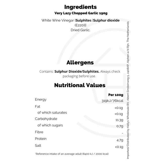 Very Lazy Chopped Garlic 190g