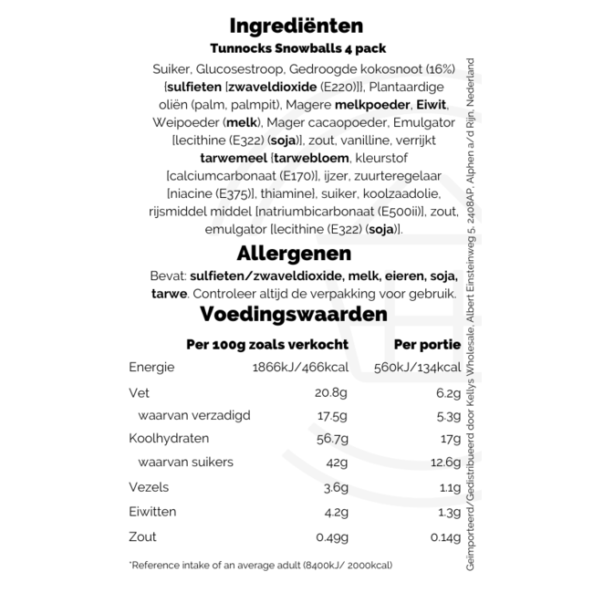 Tunnocks Snowballs 4 pack