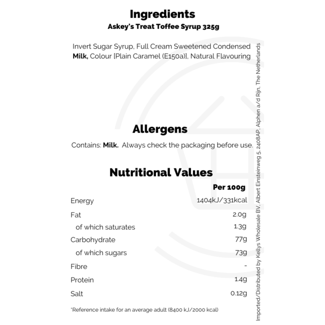 Treat Toffee Syrup 325g
