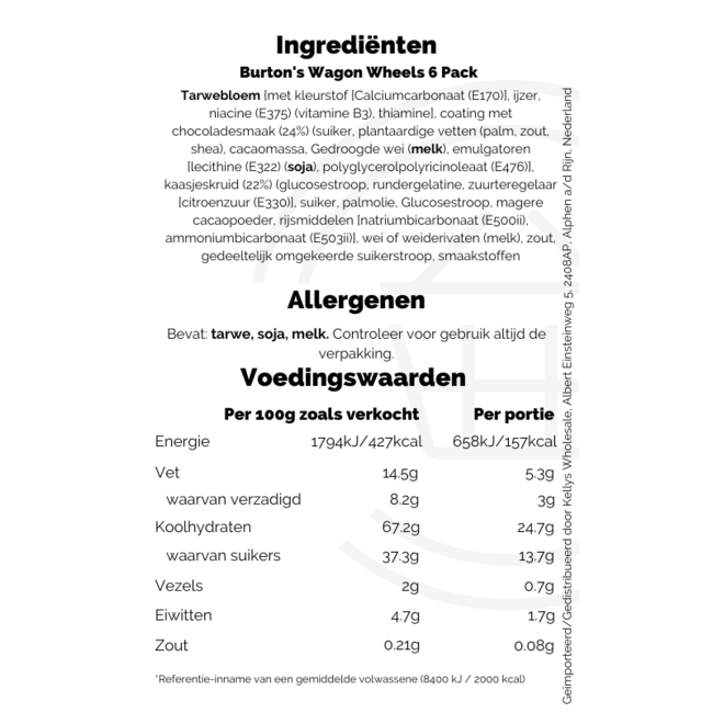 Burton's Biscuits Wagon Wheels 6pk