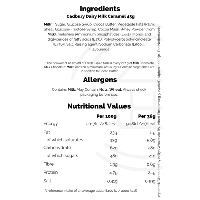 Cadbury Dairy Milk Caramel 45g