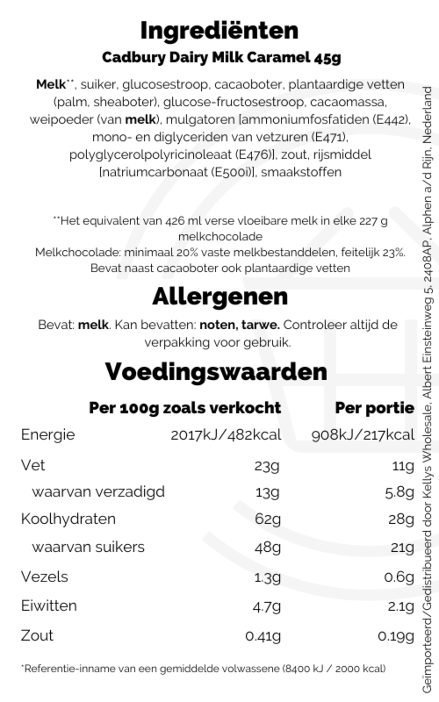 Cadbury Dairy Milk Caramel 45g Chocolate Kellys Expat Shopping