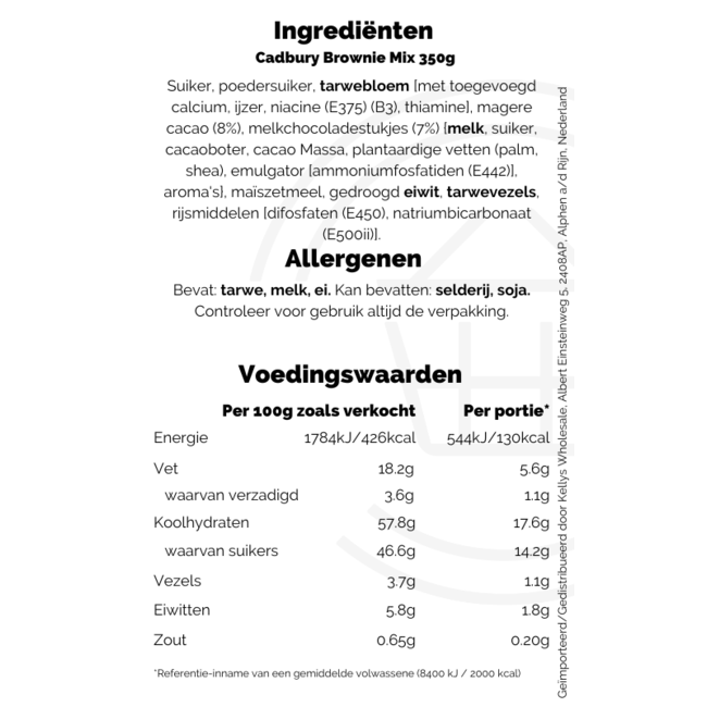 Cadbury Brownie Mix 350g – Kuchenbackmischung