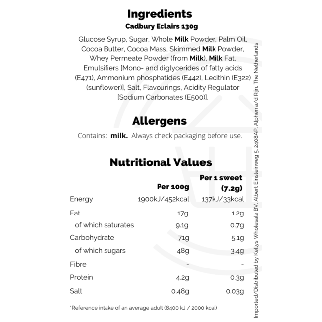 Cadbury Eclairs 130g