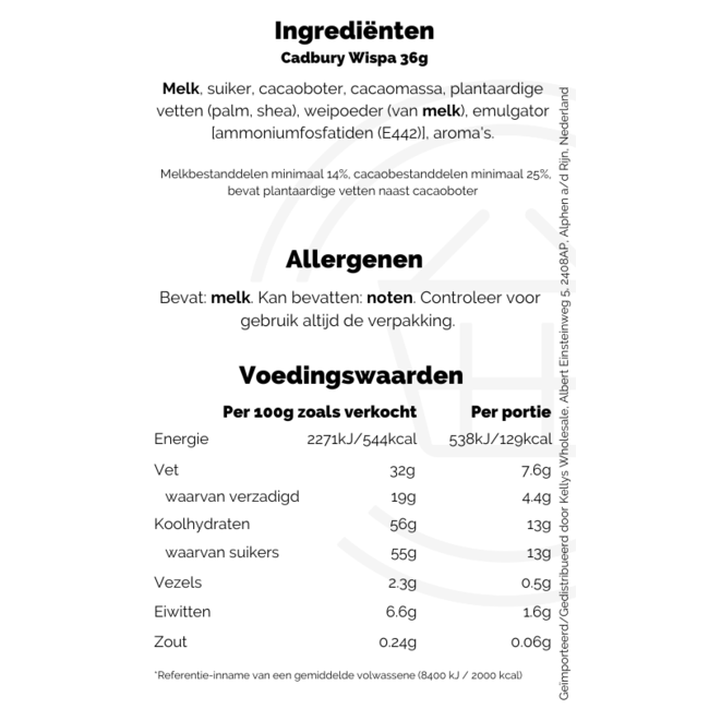 Cadbury Wispa 36g – Schokolade