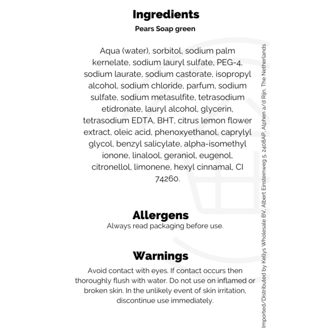 Pears Soap Transparent Green Bar 125g Kellys Expat Shopping