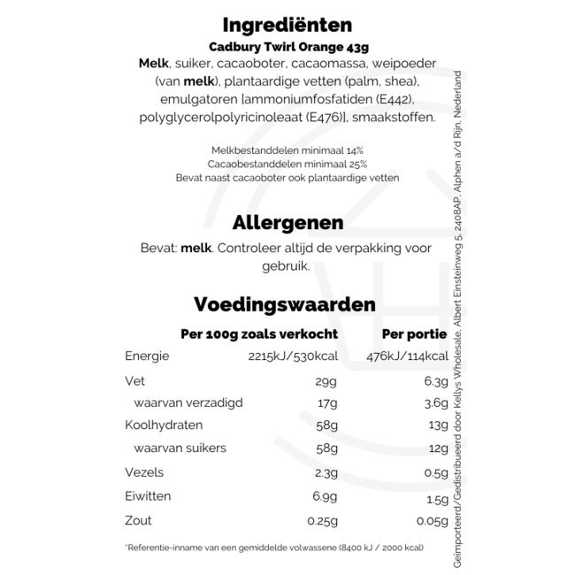 Cadbury Twirl Orange 43g