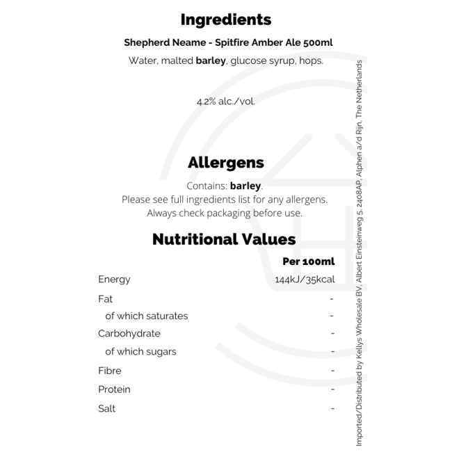 Shepherd Neame Spitfire Kentish Ale 500ml