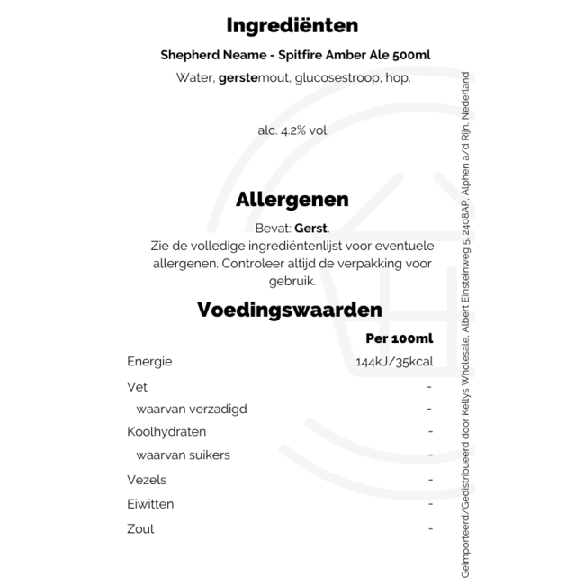 Shepherd Neame Spitfire Kentish Ale 500ml