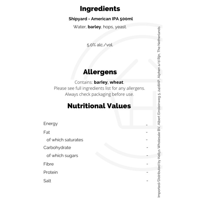Shipyard American IPA 500ml