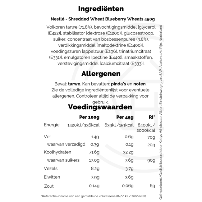 Nestle Shredded Wheat Fruity Bites Blueberry 450g