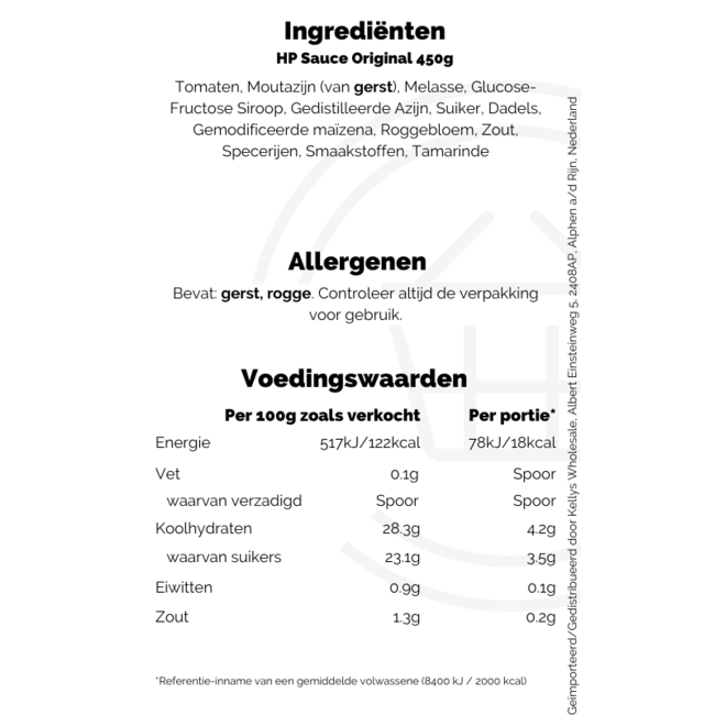 HP Sauce Original 450g