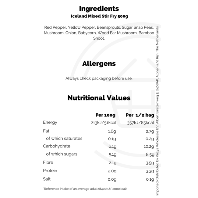Iceland Mixed Stir Fry 500g
