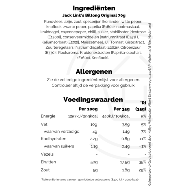 Jack Link's Biltong Original 60g