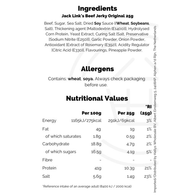 Jack Link's Beef Jerky Original 25g – Chips & Snacks