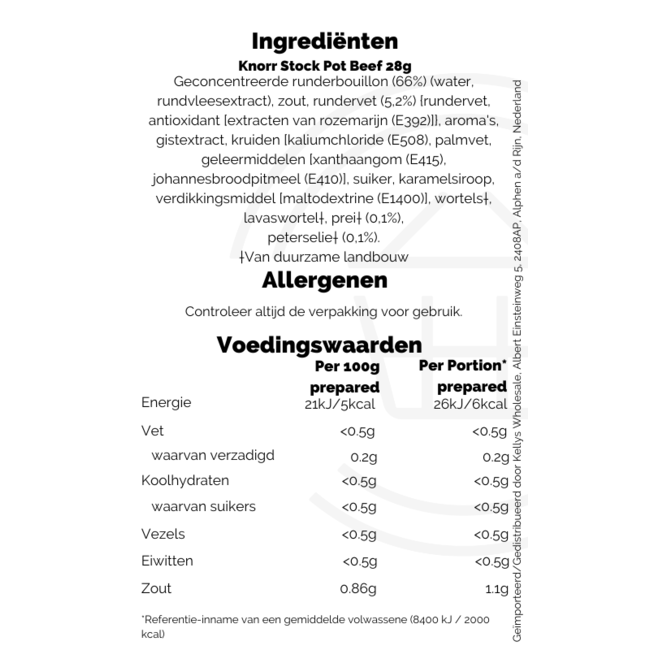 Knorr Stock Pot Beef 4x28g