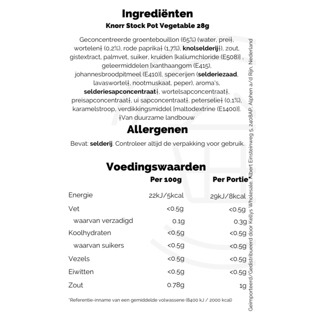 Knorr Stock Pot Vegetable 4x28g