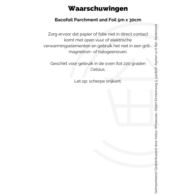 Bacofoil Lined Baking Parchment and Foil 5m – Küchenzubehör