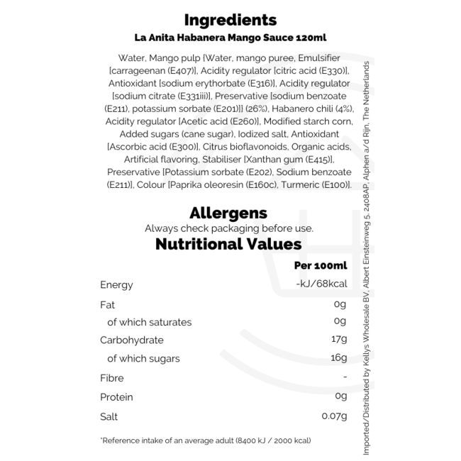 La Anita Habanera Mango Sauce120ml