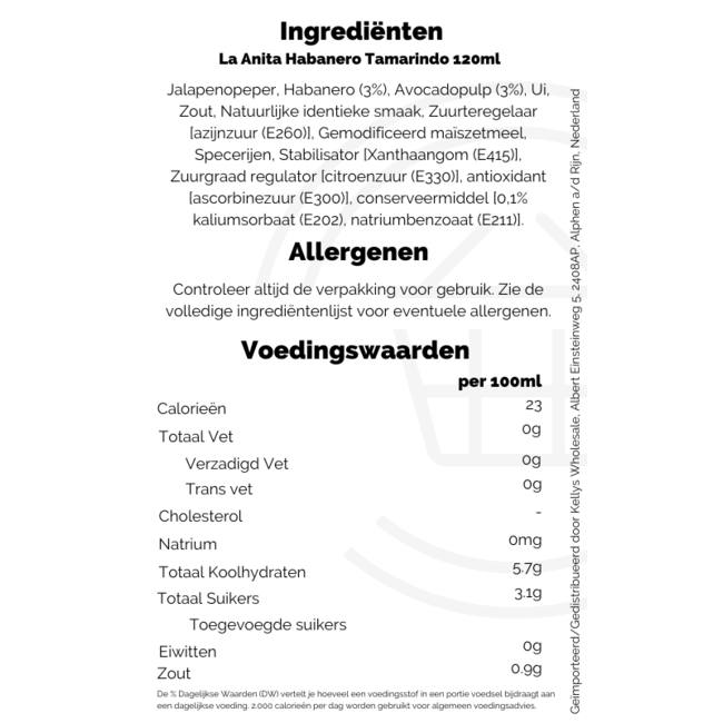 La Anita Habanero Tamarindo 120ml