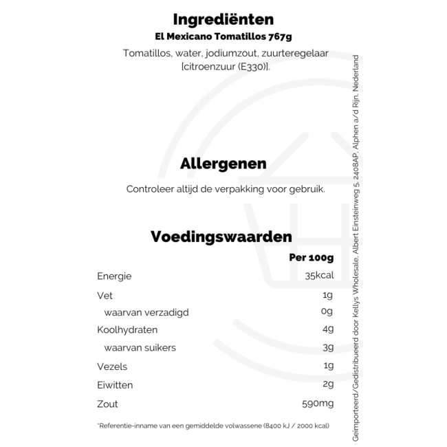 El Mexicano Tomatillos (Whole Green Tomatoes) 767g