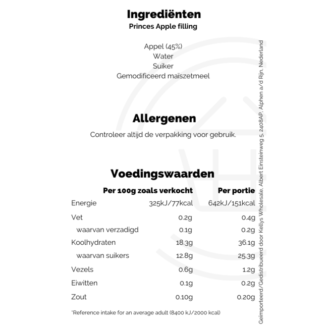 Princes Fruit Filling Apple 410g – Glasur & Füllung