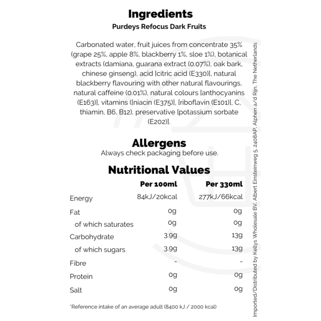 Purdeys Refocus Dark Fruits 330ml