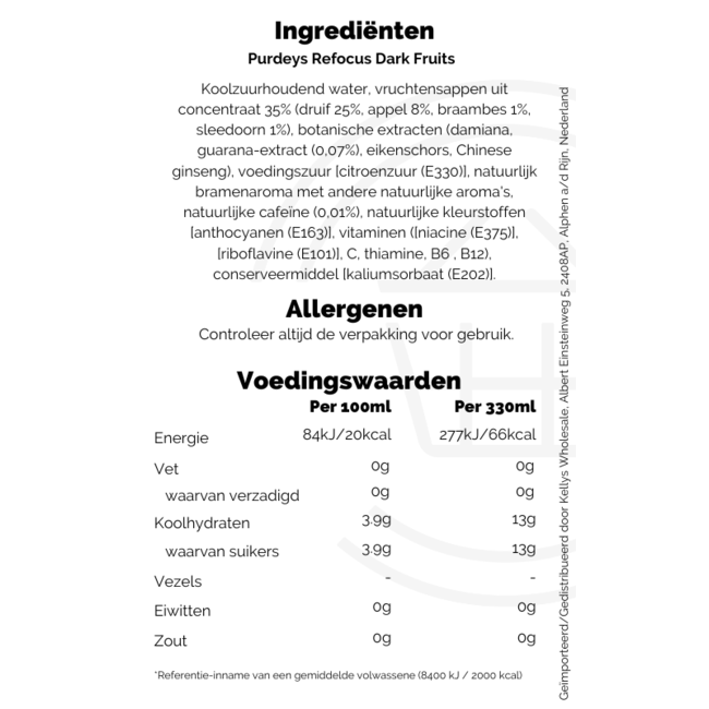 Purdeys Refocus Dark Fruits 330ml