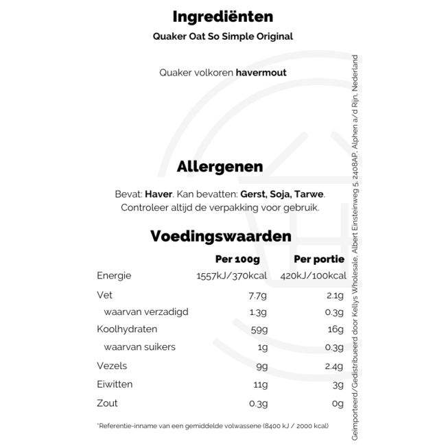 Quaker Oats Oat So Simple Original 10s
