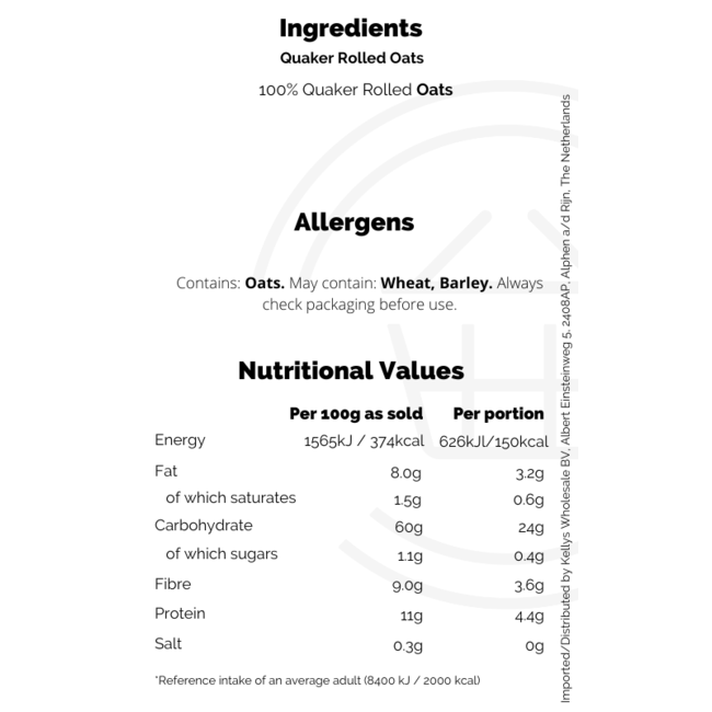 Quaker Rolled Oats 1kg – Haferflocken & Porridge