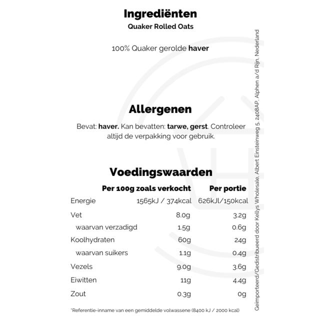 Quaker Rolled Oats 1kg