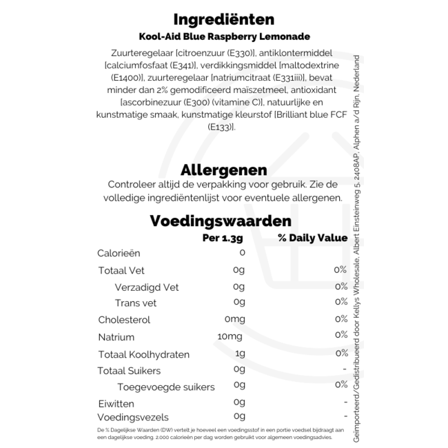Kool-Aid Blue Raspberry Lemonade Sachet