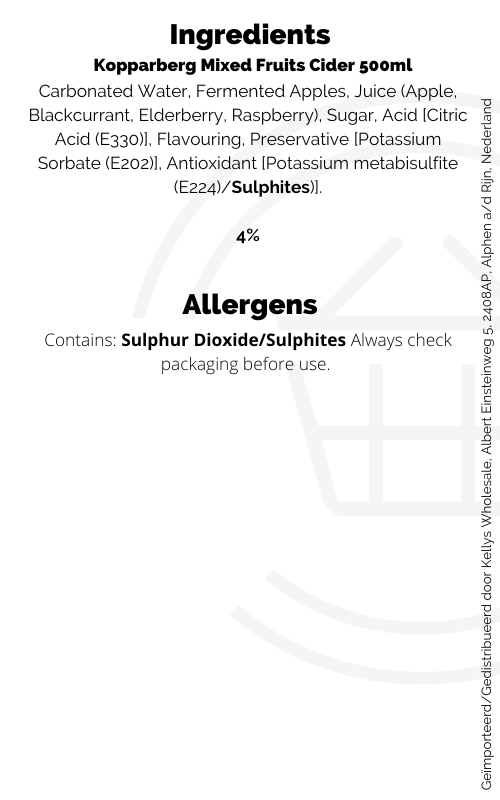 Kopparberg Mixed Fruits Cider 500ml Kellys Expat Shopping Kellys