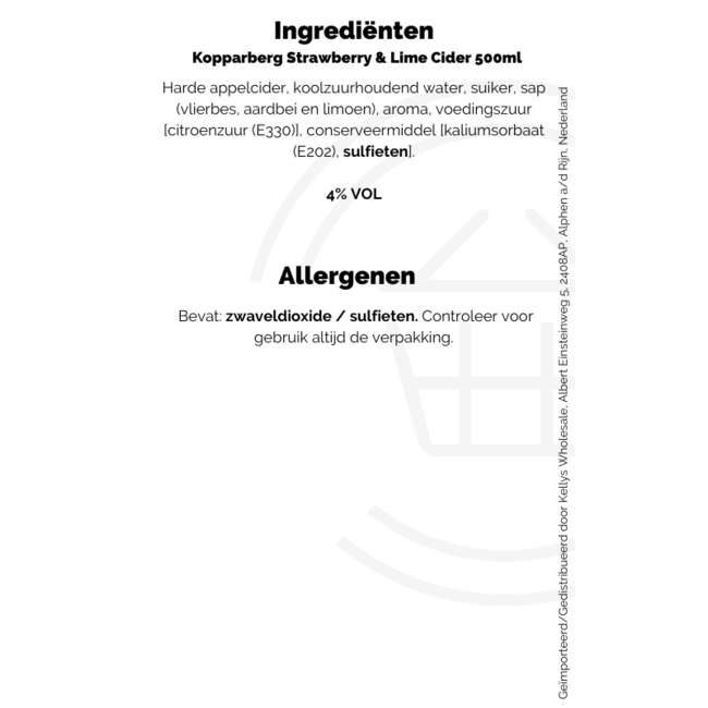 Kopparberg Strawberry & Lime Cider 500ml