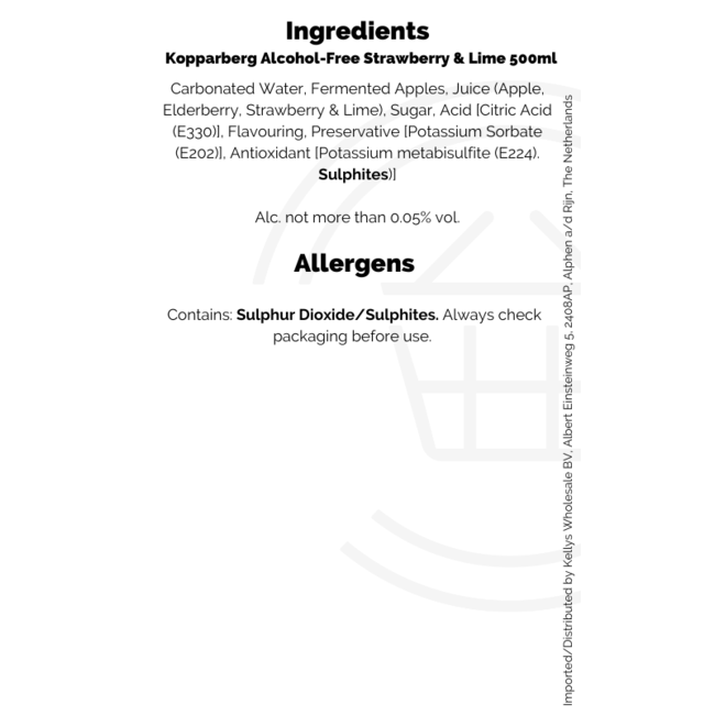 Kopparberg Alcohol-Free Strawberry & Lime 500ml