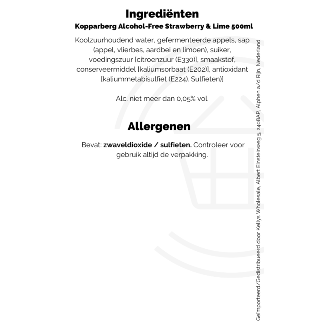 Kopparberg Alcohol-Free Strawberry & Lime 500ml