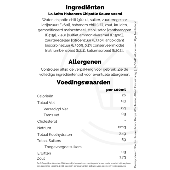 La Anita Habanero Chipotle Sauce 120ml