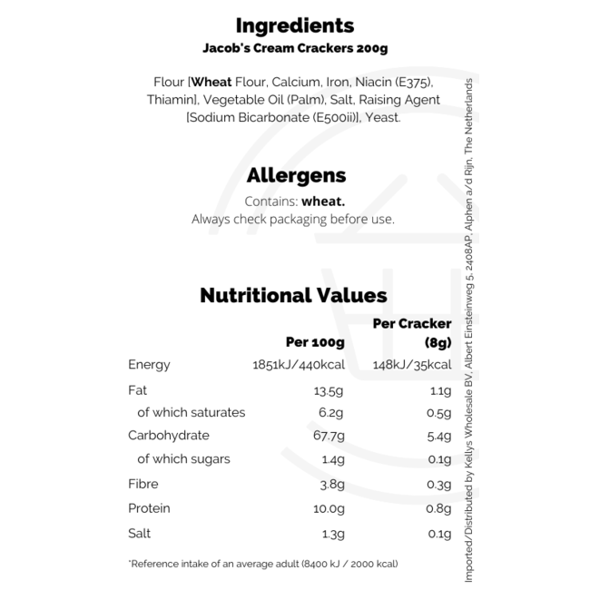 Jacob's Cream Crackers 200g